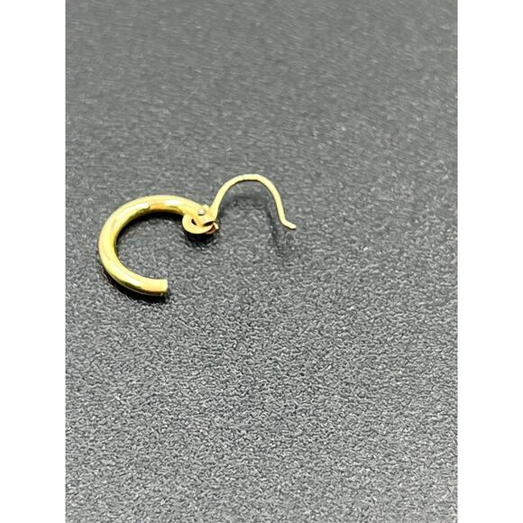 Carla Signed 14k Yellow Polished Gold Small Huggie Hoop Earrings - Picture 7 of 8